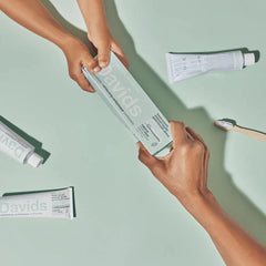 Davids Hydroxi™ whitening + enamel health, nano-hydroxyapatite toothpaste, kids+ adults / mild mint