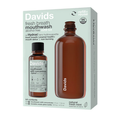 Davids Hydroxi™ fresh breath mouthwash / natural fresh mint / refill kit