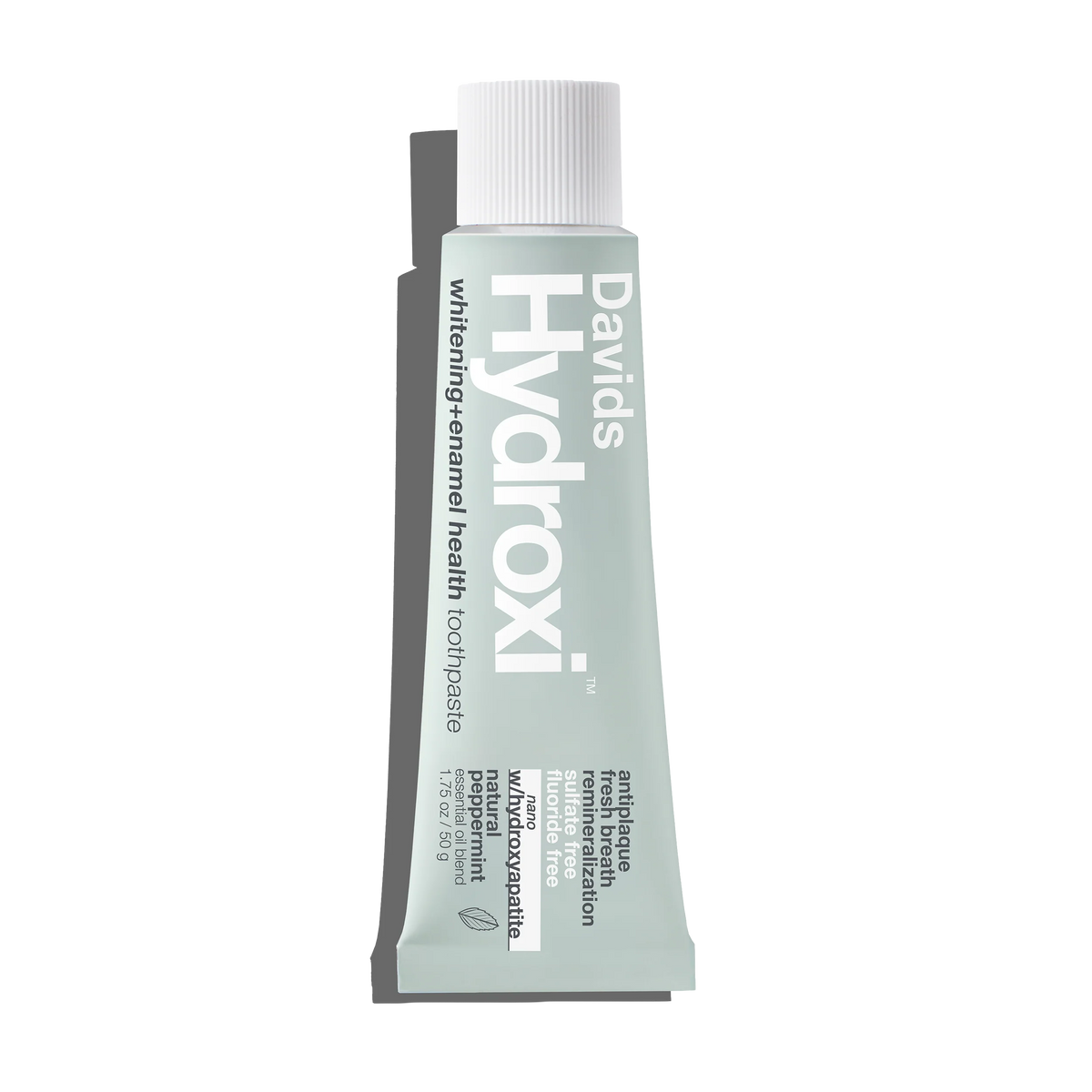 Davids Hydroxi™ travel size toothpaste / whitening + enamel health nano-hydroxyapatite / peppermint / 1.75 oz