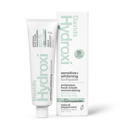Davids Hydroxi™ sensitive+whitening nano hydroxyapatite premium toothpaste / peppermint